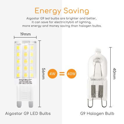 LED Żarówka G9/4W/230V 3000K - Aigostar