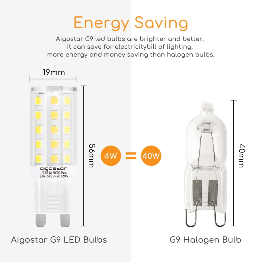 LED Żarówka G9/4W/230V 3000K - Aigostar