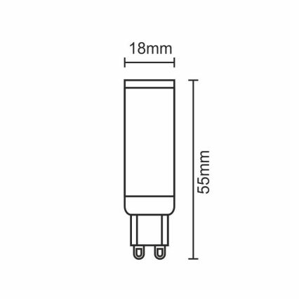 LED Żarówka G9/5W/230V 2800K