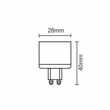 LED Żarówka G9/5W/230V 2800K