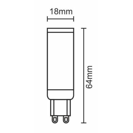 LED Żarówka G9/7W/230V 6000K