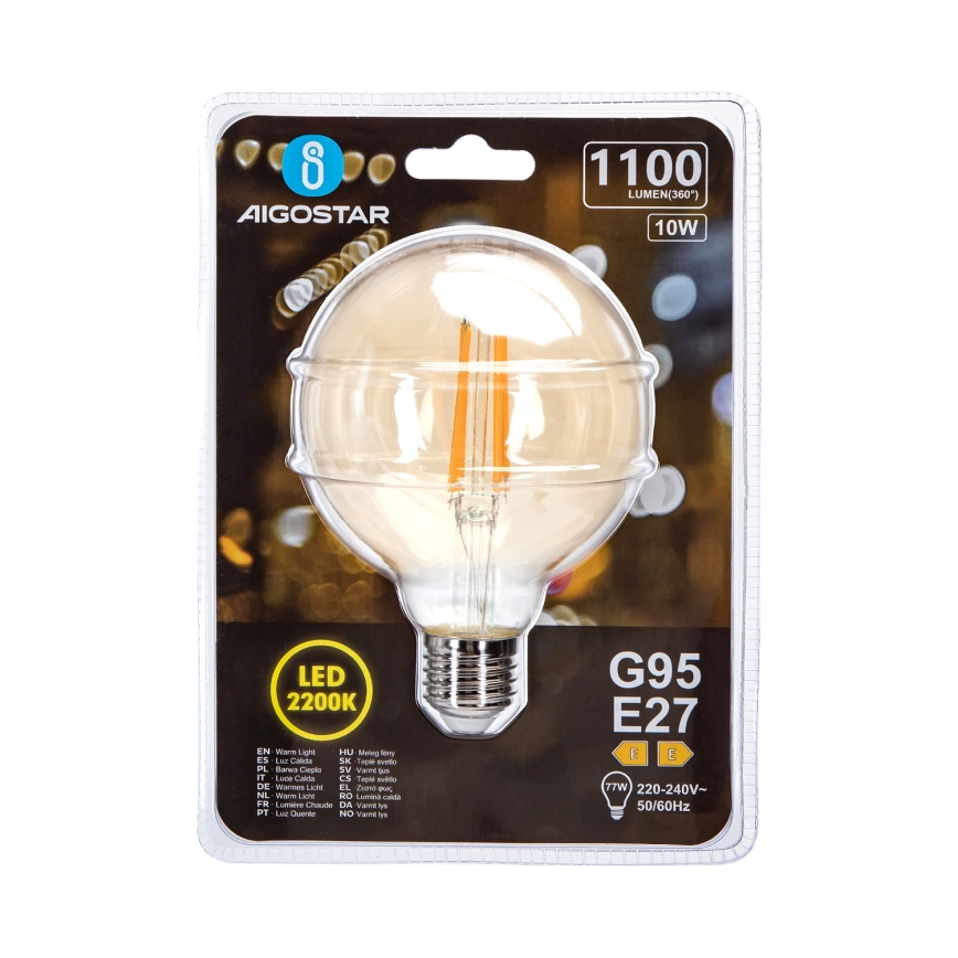 LED Żarówka G95 E27/10W/230V 2200K - Aigostar