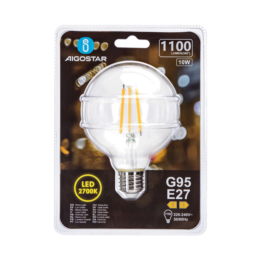 LED Żarówka G95 E27/10W/230V 2700K - Aigostar