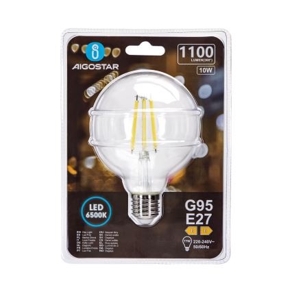 LED Żarówka G95 E27/10W/230V 6500K - Aigostar