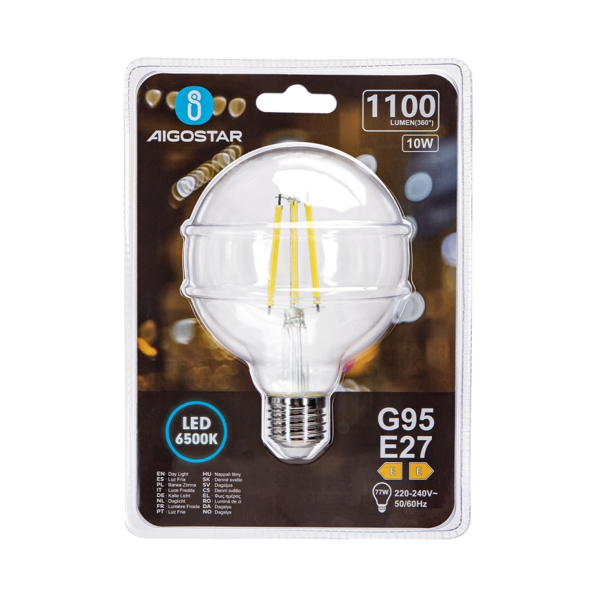 LED Żarówka G95 E27/10W/230V 6500K - Aigostar