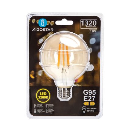 LED Żarówka G95 E27/12W/230V 2200K - Aigostar
