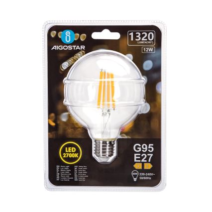 LED Żarówka G95 E27/12W/230V 2700K - Aigostar