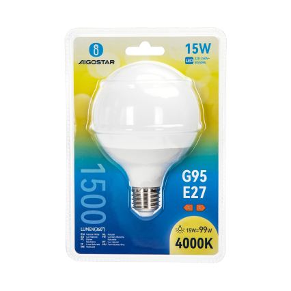 LED Żarówka G95 E27/15W/230V 4000K - Aigostar