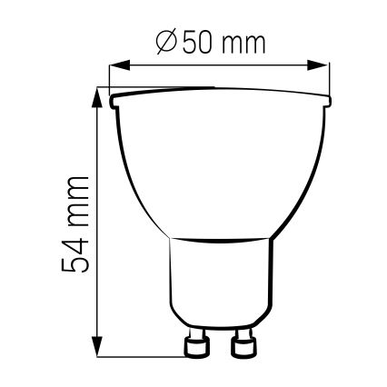 LED Żarówka GU10/4,5W/230V 4000K czarny