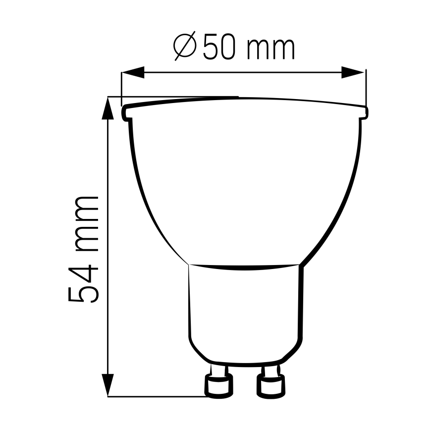 LED Żarówka GU10/4,5W/230V 4000K czarny