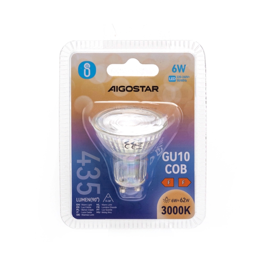 LED Żarówka GU10/6W/230V 3000K - Aigostar