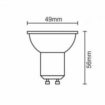 LED Żarówka GU10/6W/230V 4000K czarna