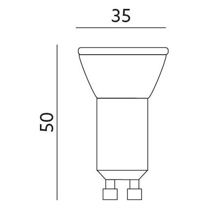 LED Żarówka GU10-MR11/4W/230V 3000K