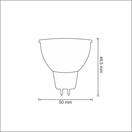 LED Żarówka GU5,3/MR16/2,6W/12V 6400K