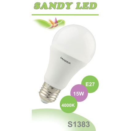 LED żarówka SANDY LED E27/15W 4000K - Sandria S1383