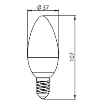 LED Żarówka LEDSTAR C37 E14/7W/230V 4000K