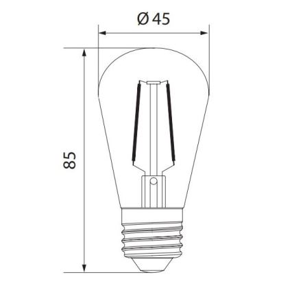 LED Żarówka LEDSTAR CLASIC ST45 E27/1W/230V 3000K