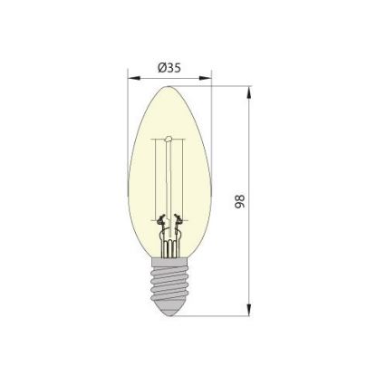 LED Żarówka LEDSTAR VINTAGE E14/5W/230V 4000K