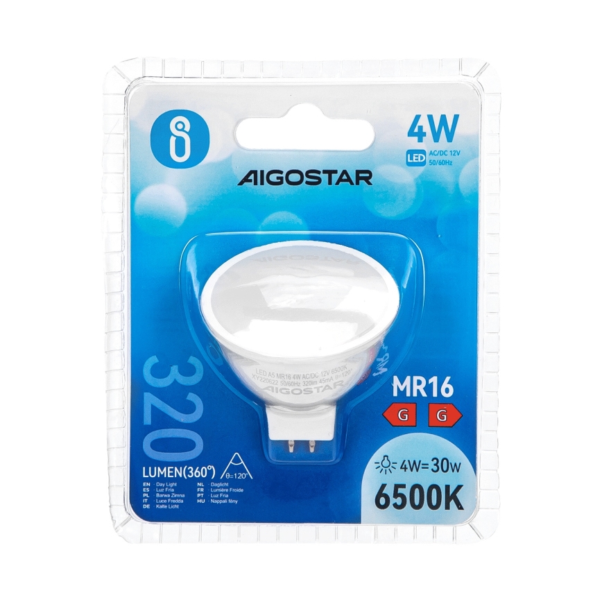 LED Żarówka MR16 GU5,3/4W/12V 6500K - Aigostar