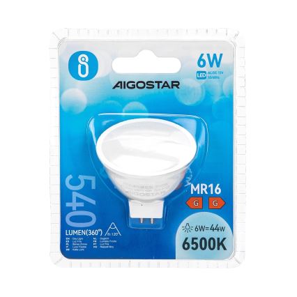 LED Żarówka MR16 GU5,3/6W/12V 6500K - Aigostar