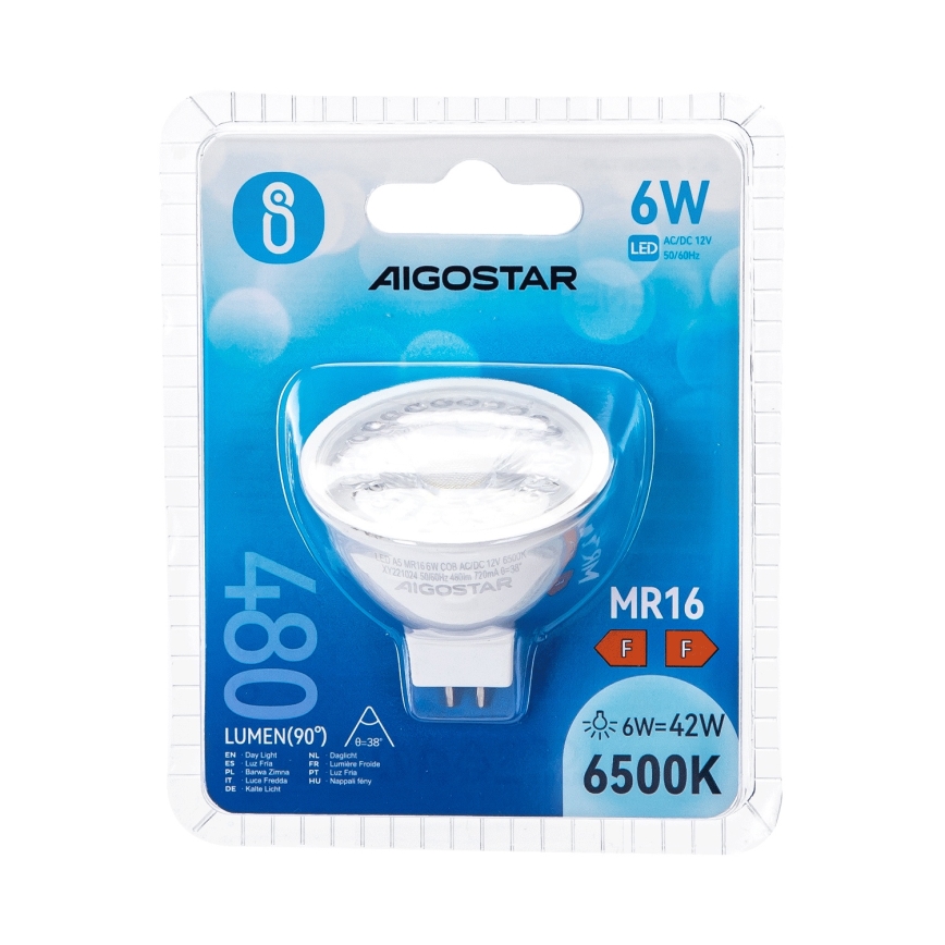 LED Żarówka MR16 GU5,3/6W/12V 6500K - Aigostar