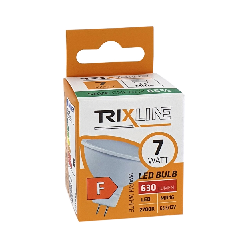 LED Żarówka MR16 GU5,3/7W/12V 2700K