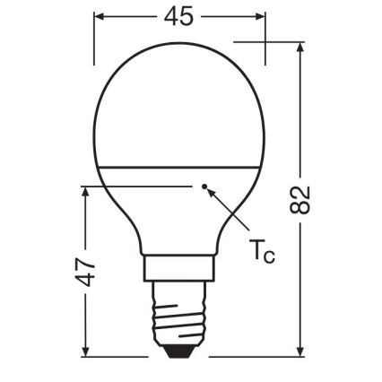 LED Żarówka P40 E14/4,9W/230V 2700K - Osram