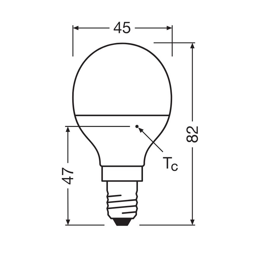 LED Żarówka P40 E14/4,9W/230V 2700K - Osram