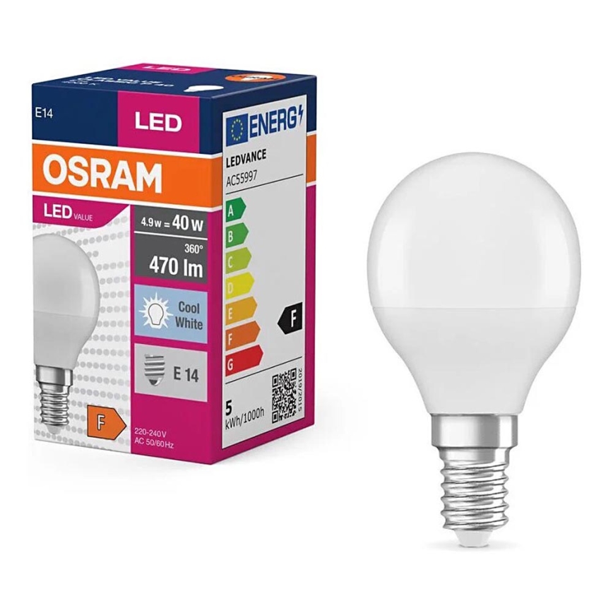 LED Żarówka P40 E14/4,9W/230V 4000K - Osram