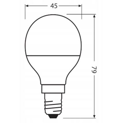 Żarówka LED z recyklingowanego plastiku P45 E14/4,9W/230V 4000K - Osram