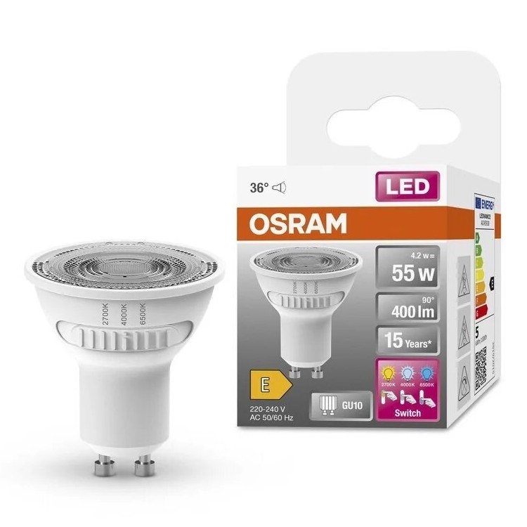 LED Żarówka PAR16 GU10/4,2W/230V 2700/4000/6500K 36° - Osram