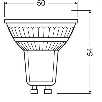 LED Żarówka PAR16 GU10/4,5W/230V 2700K - Osram