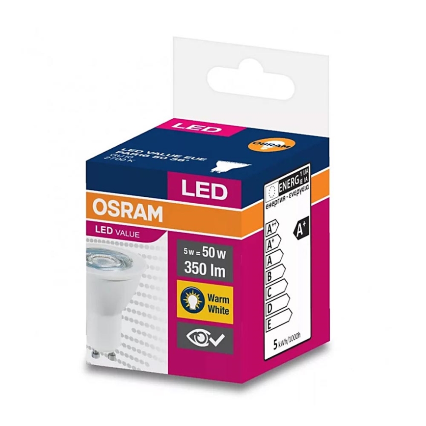 LED Żarówka PAR16 GU10/5W/230V 2700K - Osram