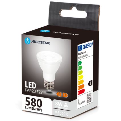 LED Żarówka PAR20 E27/8W/230V 6500K - Aigostar