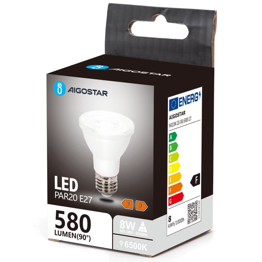 LED Żarówka PAR20 E27/8W/230V 6500K - Aigostar