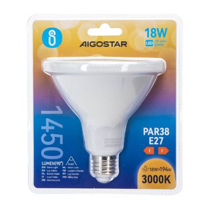 LED Żarówka PAR38 E27/18W/230V 3000K - Aigostar