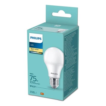 LED Żarówka Philips A60 E27/10W/230V 2700K