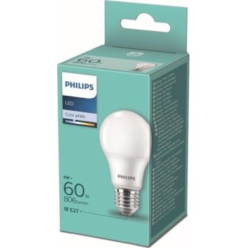 LED Żarówka Philips A60 E27/8W/230V 4000K