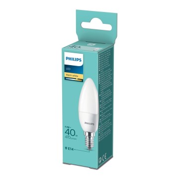 LED Żarówka Philips B35 E14/5,5W/230V 2700K