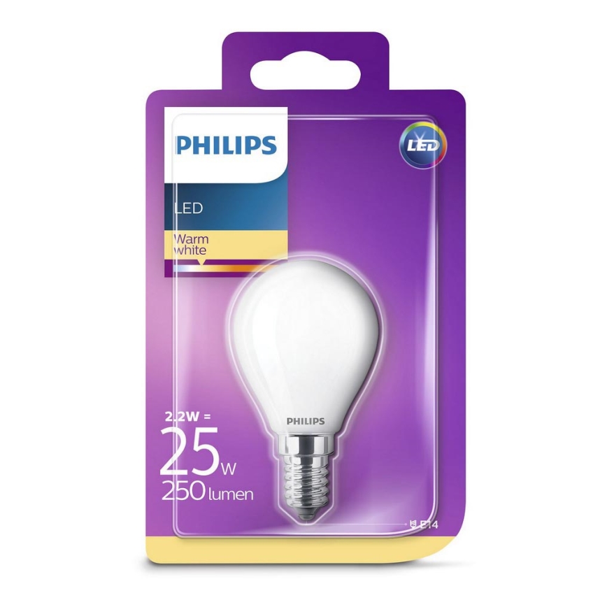 LED Żarówka Philips E14/2,2W/230V 2700K