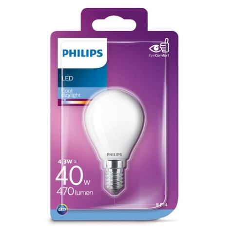 LED Żarówka Philips E14/4,3W/230V 6500K