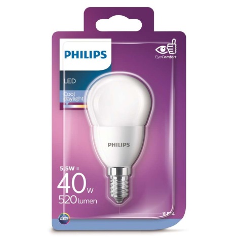 LED Żarówka  Philips E14/5,5W/230V 6500K