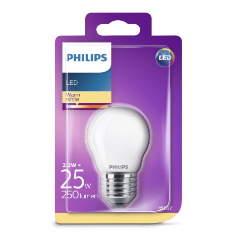 LED Żarówka Philips E27/2,2W/230V