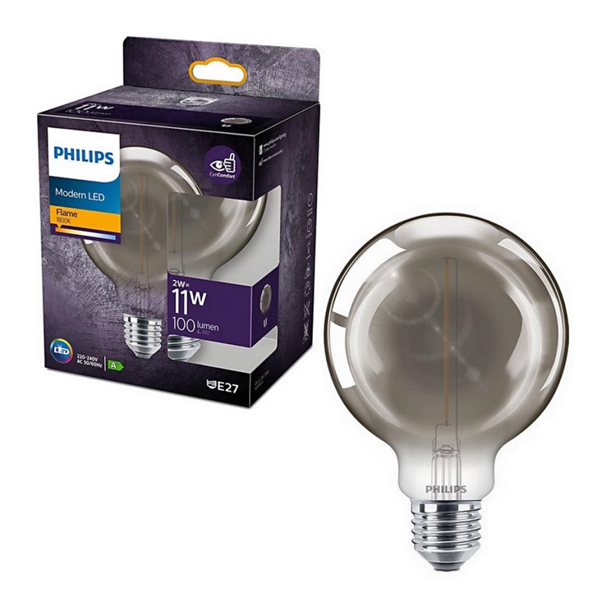 LED Żarówka Philips E27/2W/230V 1800K