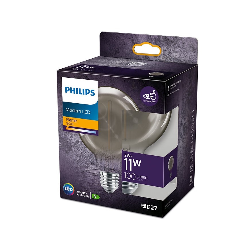 LED Żarówka Philips E27/2W/230V 1800K