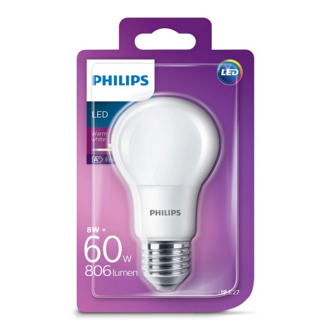 LED Żarówka Philips E27/8W/230V 2700K
