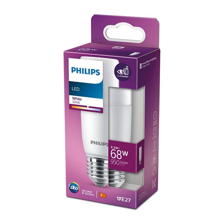 LED Żarówka Philips E27/9,5W/230V 3000K