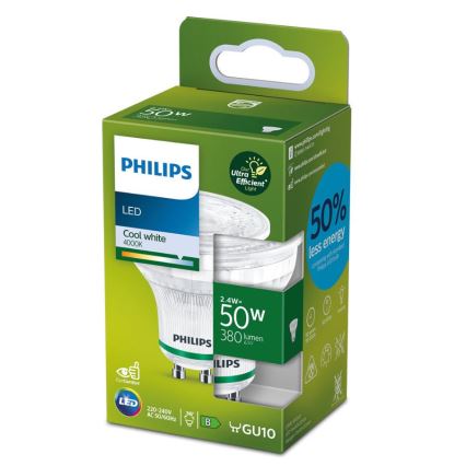 LED Żarówka Philips GU10/2,4W/230V 4000K