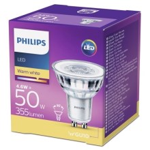 LED Żarówka Philips GU10/4,6W/230V 2700K