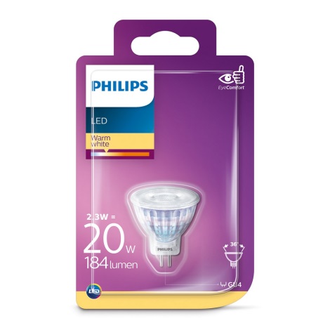 LED Żarówka Philips GU4/2,3W/12V 2700K